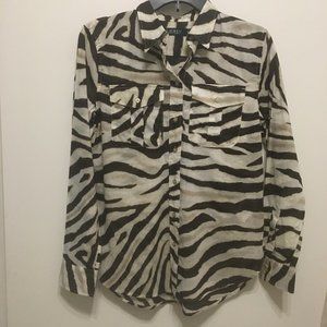 LAUREN Ralph Lauren wild pattern fine cotton PM shirt